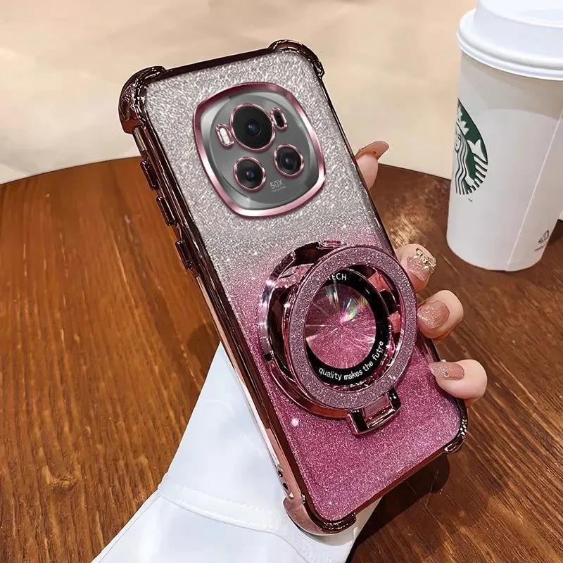 Luxury Four-corner Anti-fall Shell for Magic 7 6 5 Lite Magic 6 5 Pro Magic7Pro Honor X9C X9B X9A Glitter holder protective case
