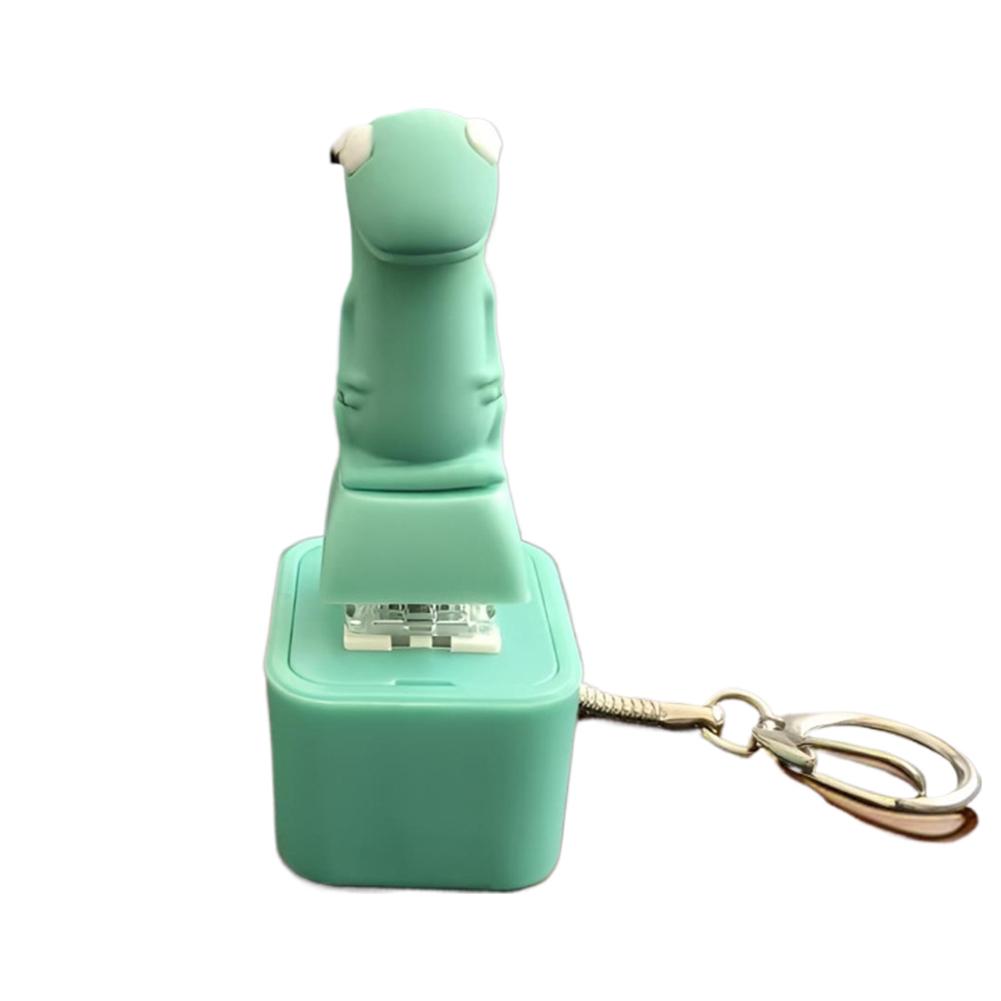 Lizard Button Sound Keychain Rechargeable Funny Decompression Toys Portable Stress Relief Fidget Button Toy Hanging Ornament зелёный