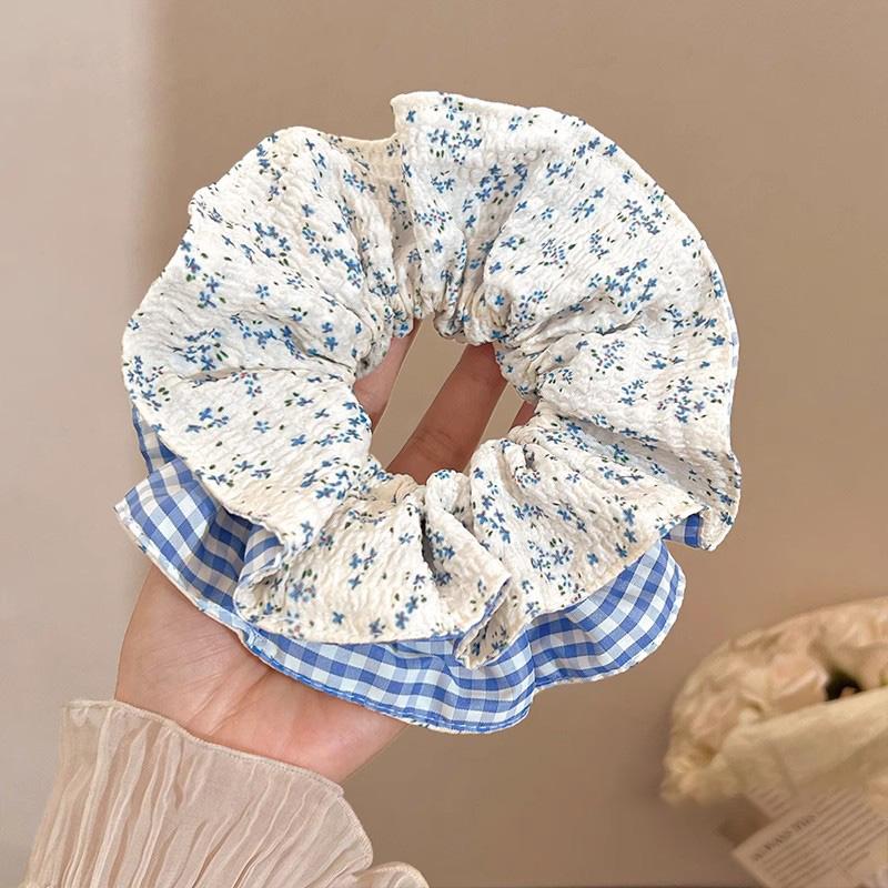 

Милый принт клетка двухслойная большая резинка для волос для женщин девочек резинка для волос резинка для волос модные аксессуары для волос