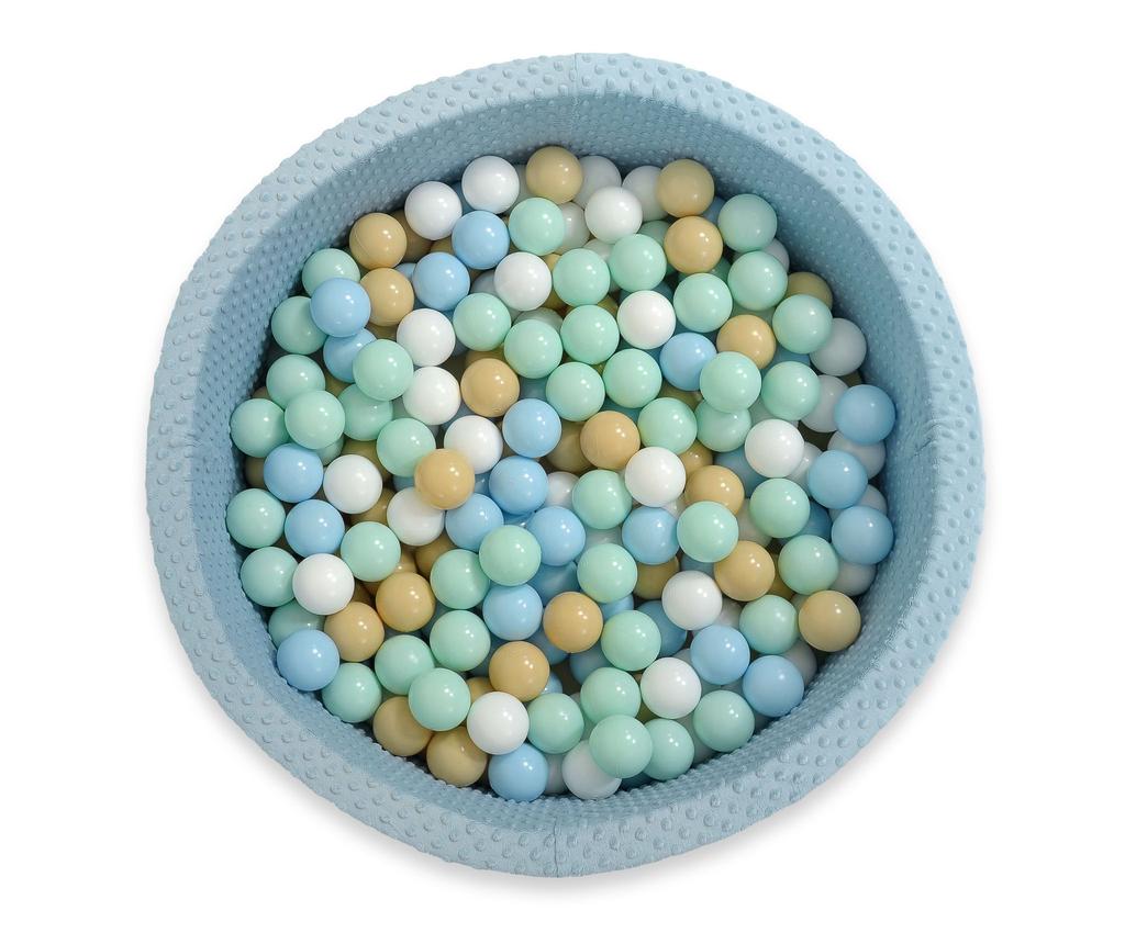 Minky dry pool H-30 cm with 300 balls - misty blue