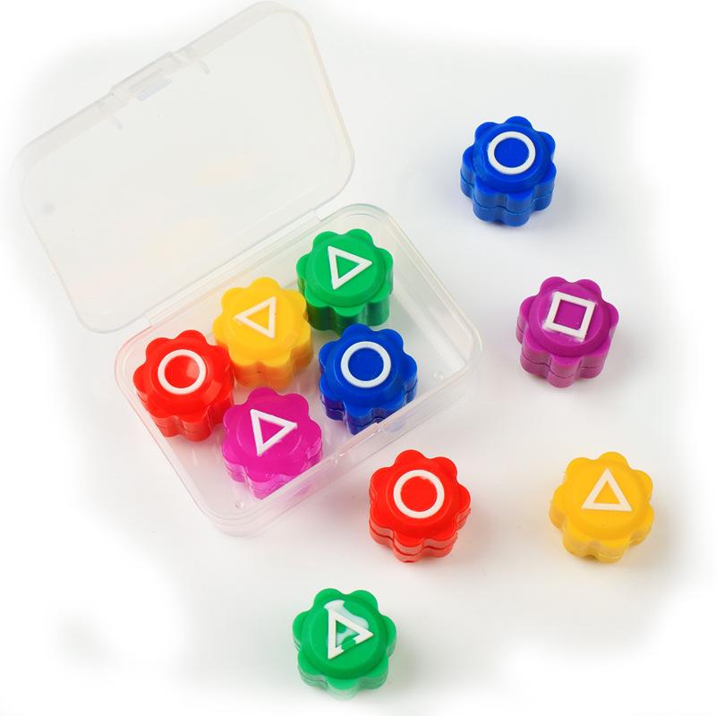 Picking Stones Game Dice Party Game Props Square Circle Triangle Printing Pole Party Props Hand Eye Coordination