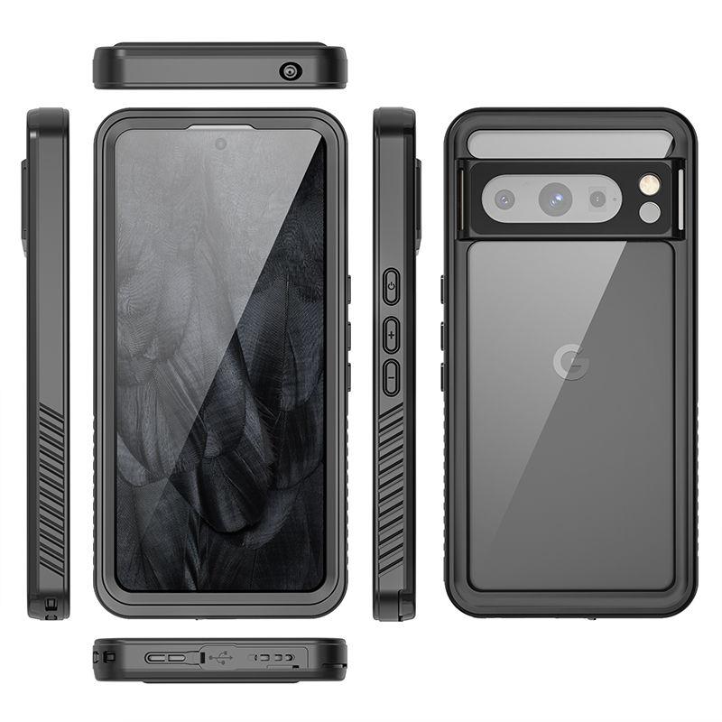 For Google Pixel 8 & 8 Pro Case Waterproof,Built-in Lens & Screen Protector [360°Full Body Protection] Full-Body Heavy Duty Case