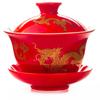 Chinese Traditions Gai Wan Tea Set Bone China Tea Sets Dehua Gaiwan Tea Porcelain Pot Set For Travel Beautiful And Easy Kettle