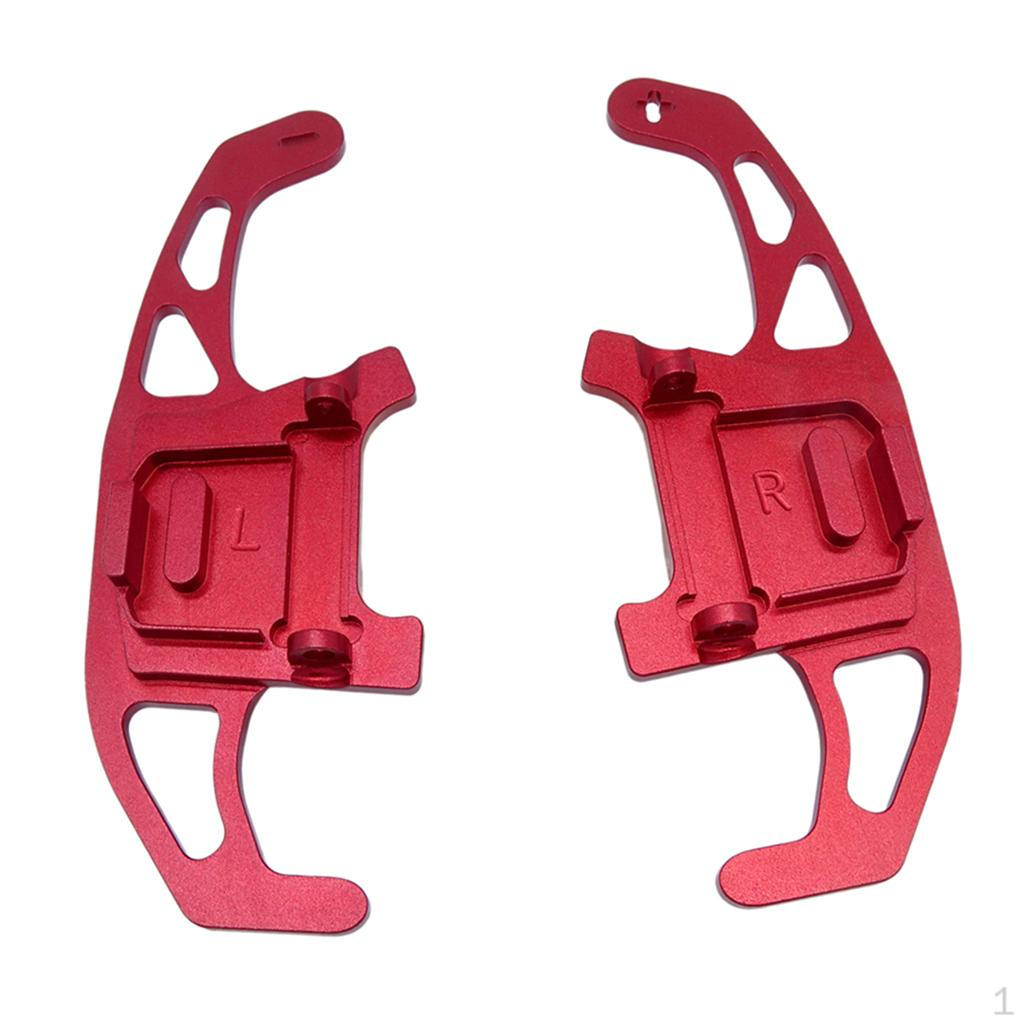 

1 Pair Aluminum Alloy Steering Wheel Paddle er Extension for Car Interior Decoration красный