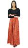 Bimba Women's Full-Sleeve Floral Round Neck Long Dress Boho Gothic Maxi