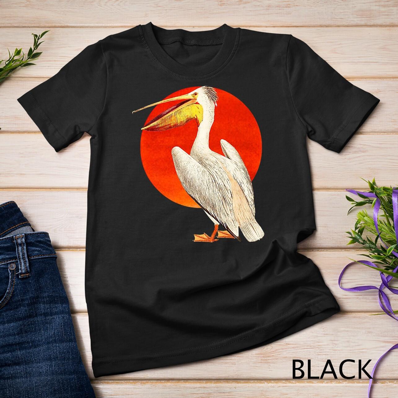 Pelican Bird Shirt Pelican Sunset Ocean Lover Unisex T-Shirt Mens Womens Tees Top 2XL