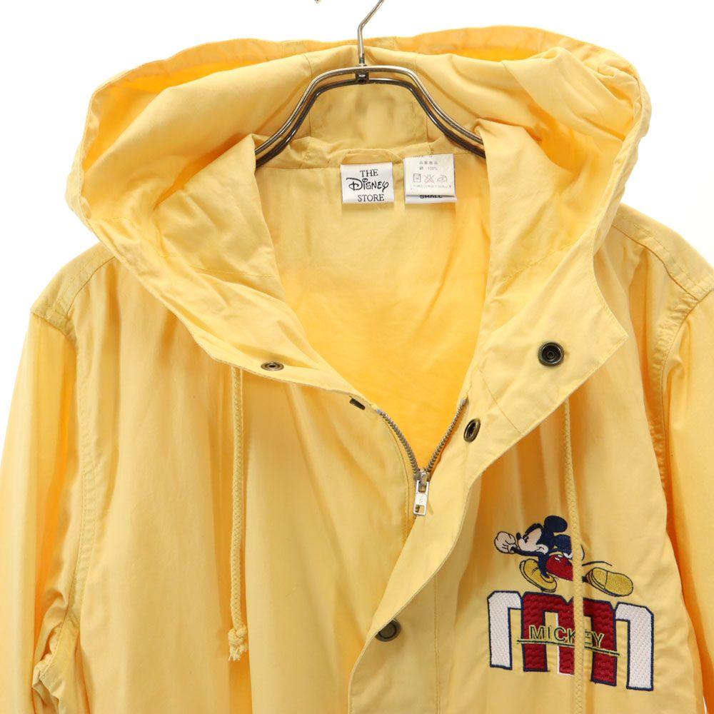 Disney 90s Old Mickey Mouse Embroidery Mountain Parka S Yellow MICKEY Men's Used