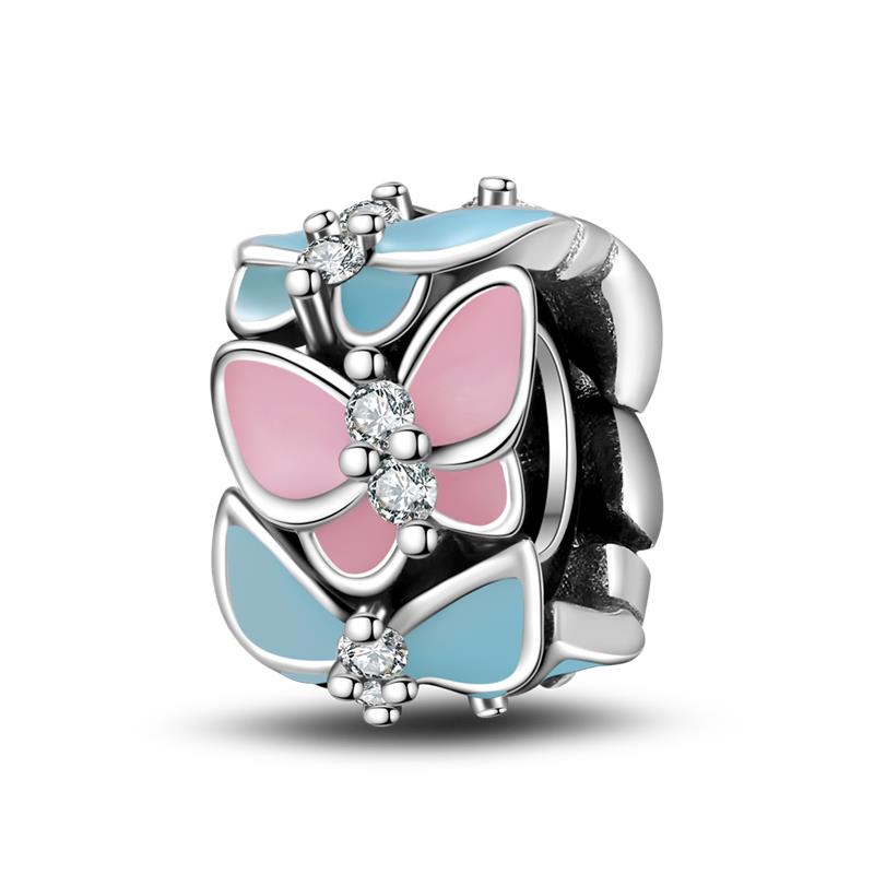 Copper Butterfly Heart Series Spacer Beads Fit Original Fine Braceletsdiy Jewelry Accessories