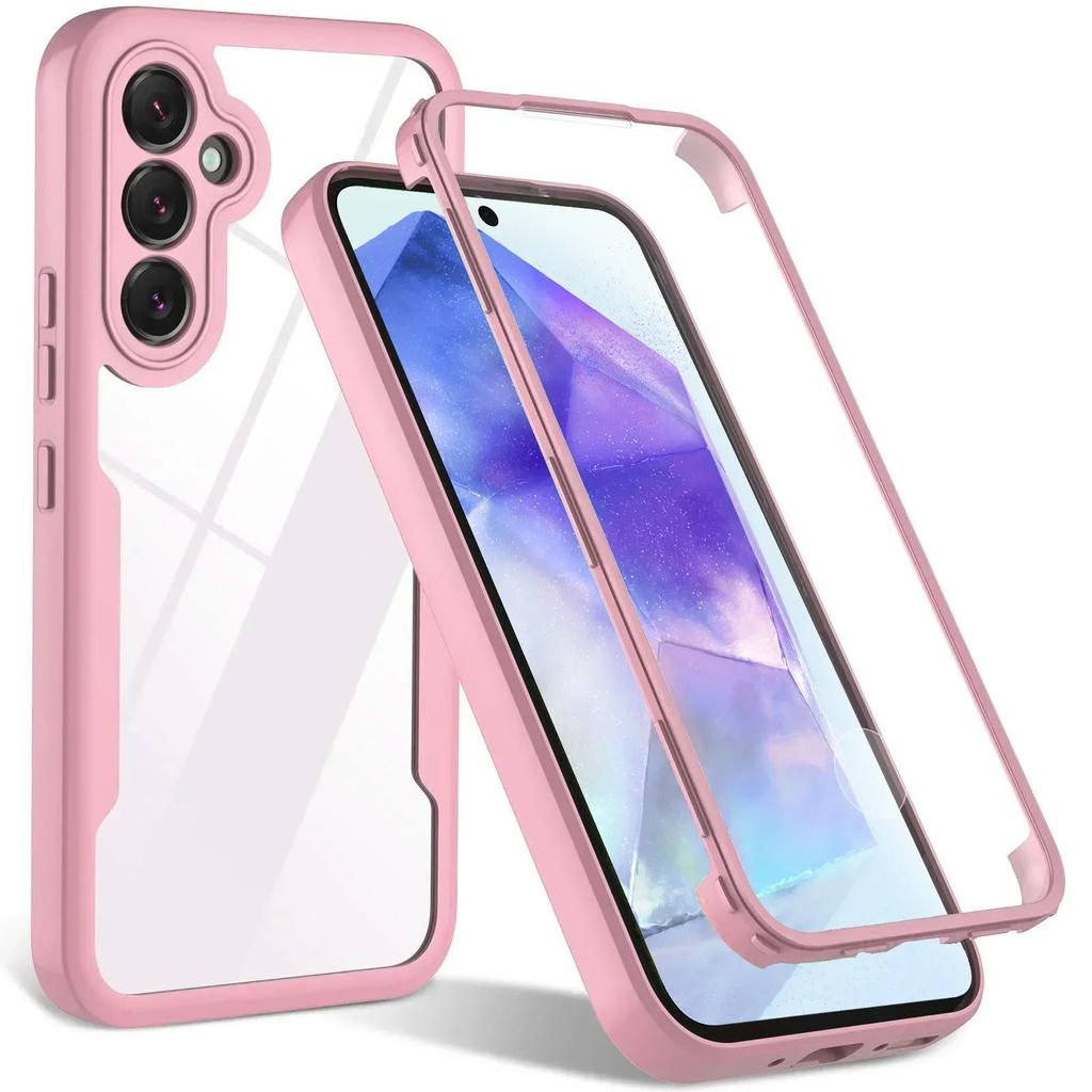 Protezione Schermo Intero 360 Trasparenza HD Custodia Cover per Telefono per Samsung A55 A35 A25 A15 A05S A73 A72 A71 A54 A53 A52 A51 4G 5G