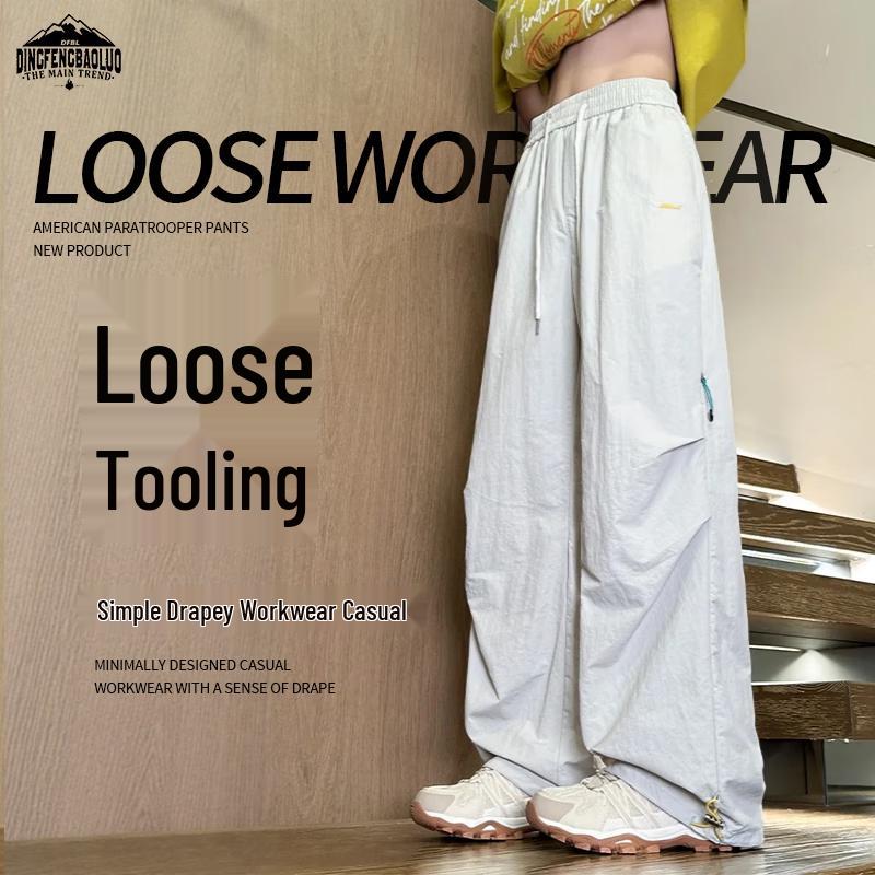 

Мужские плиссированные брюки карго широкого кроя в американском стиле хай-стрит Dingfengbaoluo VK01 M