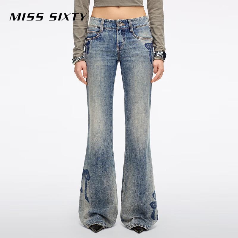 MISS SIXTY Women's Vintage Distressed Flare Jeans