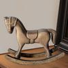 Decorative Rocking Horse, Wooden Horse Statue for A Bookshelf Or Bedside Table