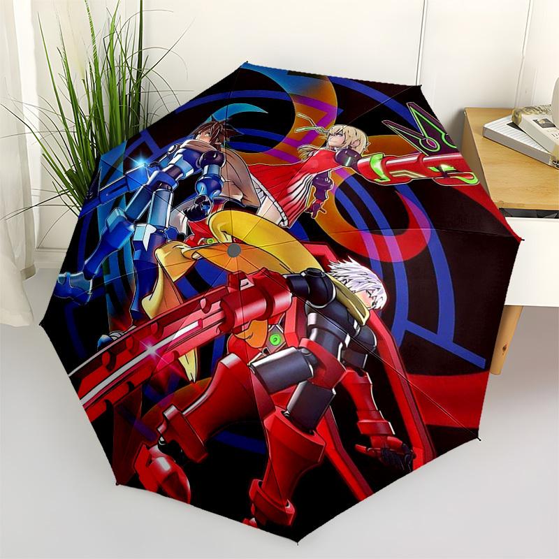 

1pc Kingdom Hearts Automatic Folding Outdoor Umbrella - Portable 3-Fold Design with 8-Rib Iron Frame, Perfect Gift for Fans, Travelers, and Daily