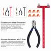 Archery Adjustment Tool Bow String Nocking Points Pliers T Squares Tuning Ruler for for Recurve and Compound Bowstring