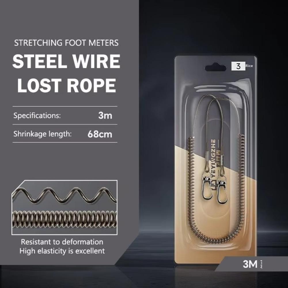 Telescopic Design Lost Hand Fishing Rope Large Object Protective Rod Rope  Rod Protection 3Meter