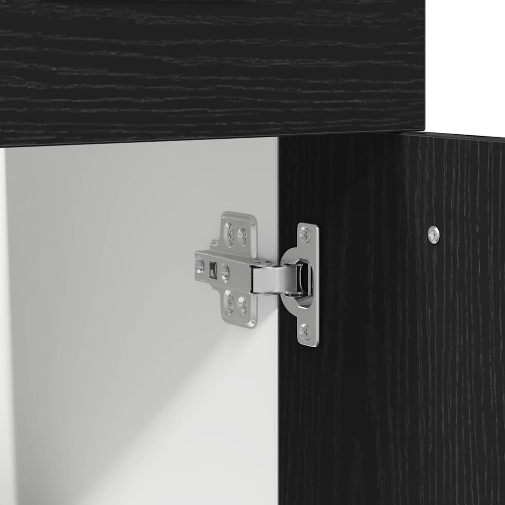 Hanging Cabinet with Shelf Black Oak Effect 50 x 46 x 81.5 cm