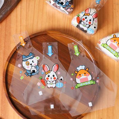 100Pcs Lovely Cartoon Triangle Rice Ball Packing Bag Seaweed Onigiri Sushi Making Mold Tools Bento Accessories