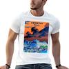 Athens Greece Travel And Tourism Abstract Advertising Print Tshirt Casual Soft Cotton Short Sleeve Tee