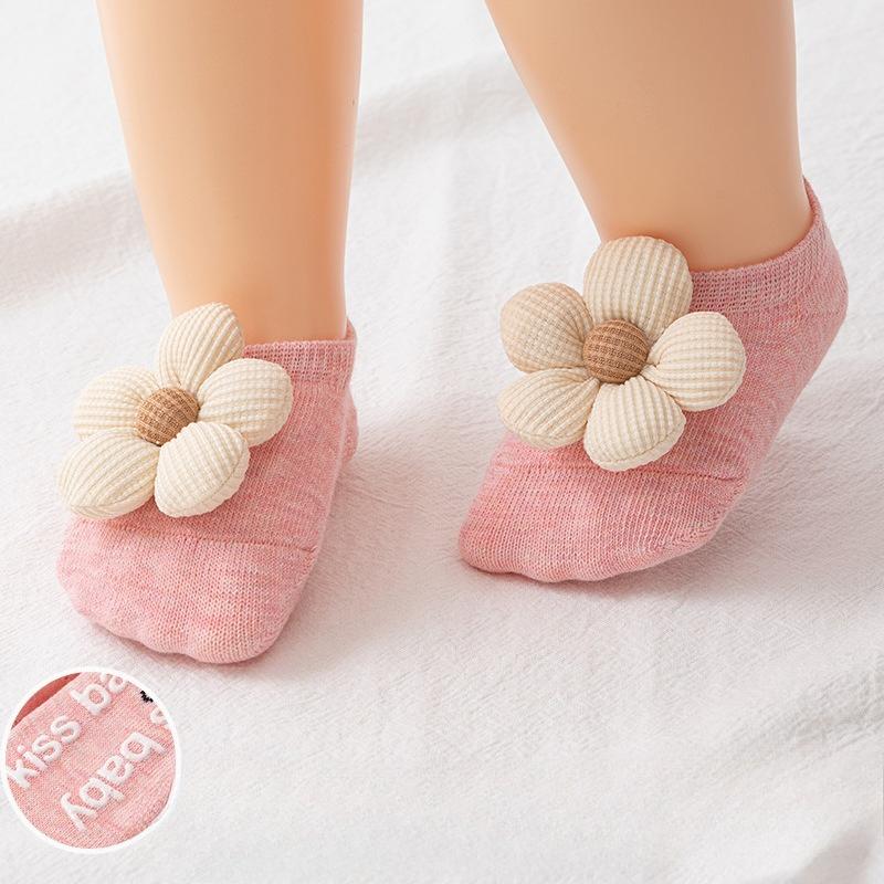 High Quality Cotton Newborn Babies Socks for Girls Cute Flowers Toddler Princess Anti-Slip Children Sock Infant Soft Baby Stuff