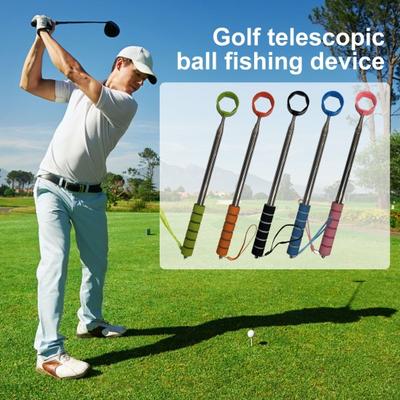 Recuperador de pelotas de golf, herramienta telescópica para recuperar pelotas de golf, herramienta de recogida de pelotas de golf de acero inoxidable, accesorios de golf para hombres