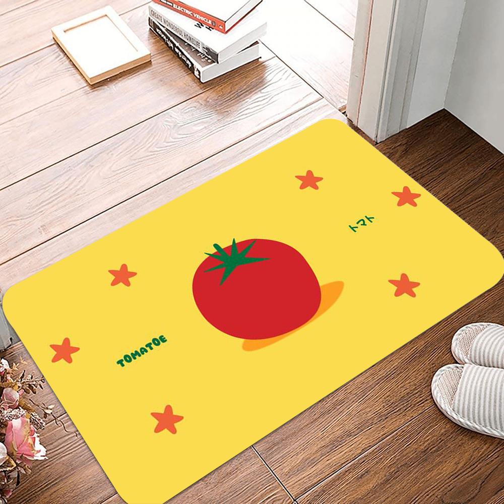 3D Cartoon Tomato Fun Doormat Anti-slip Area Rug for Living Room Bedroom Sofa Doormat Kids Floor Carpet Decor Washroom Floor Mat