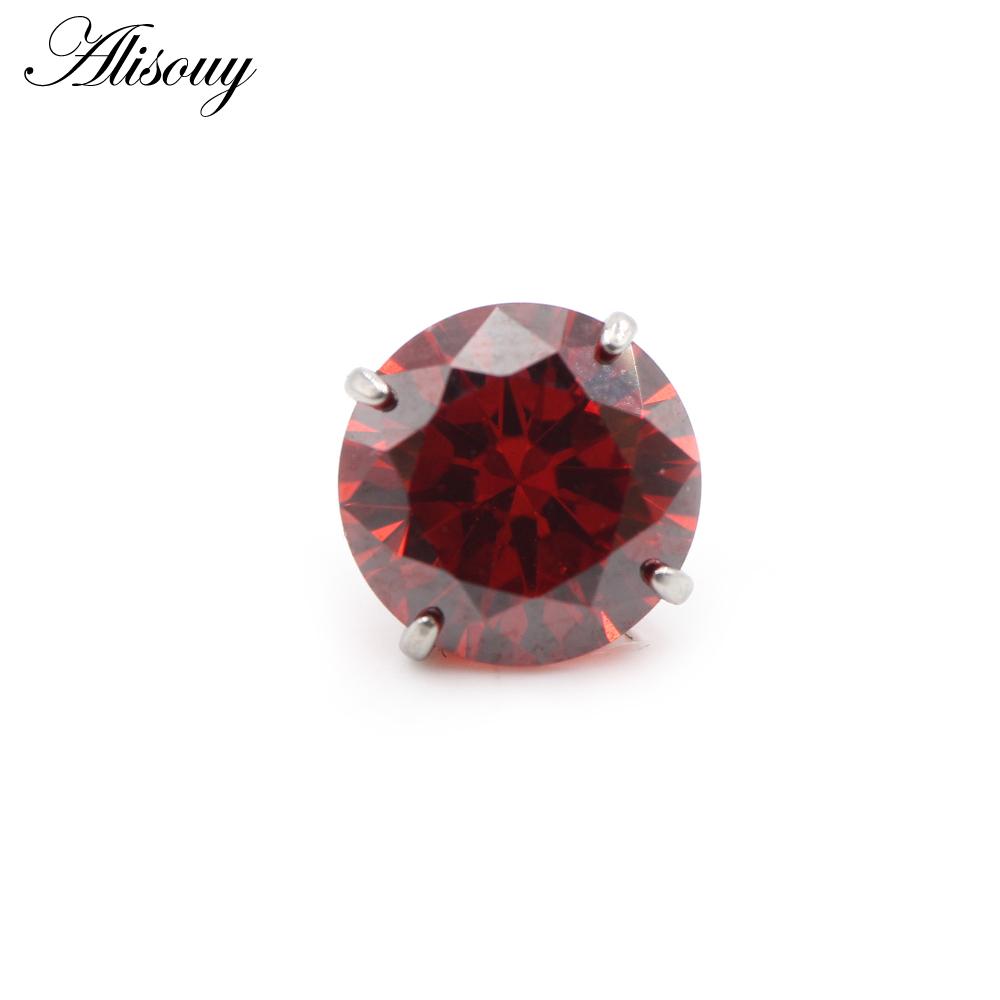 Alisouy 1PC G23 Titanium External Thread Cubic Zircon For Lip Labret Rings Ear Stud Earrings Piercing DIY Body Jewelry Accessory