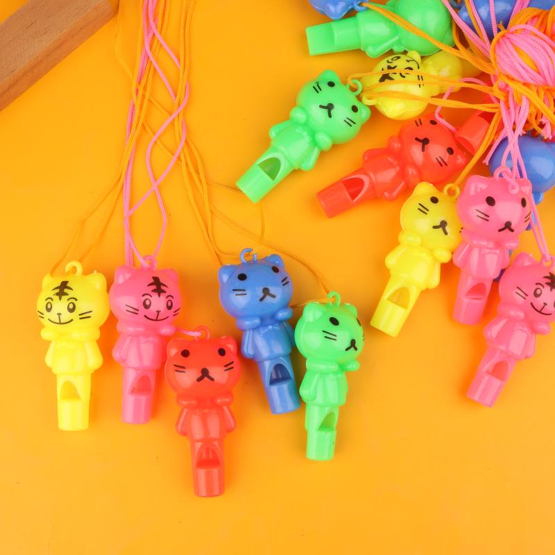 25Pcs Random Style Cute Animal Cat Plastic Whistle Referee Sport Cheerleading Toys And Kids Children Birthday Party Favors Gifts