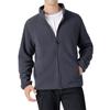Men's Solid Color Zipper Pocket Work Jacket Men's Casual Lambskin Fleece Jacket