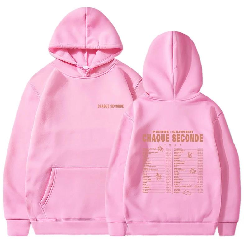 Pierre Garnier Hoodies Men Fashion Chaque Seconde Tour Printed Long Sleeve Sweatshirts Women Casual Hoody Pullovers Sudaderas