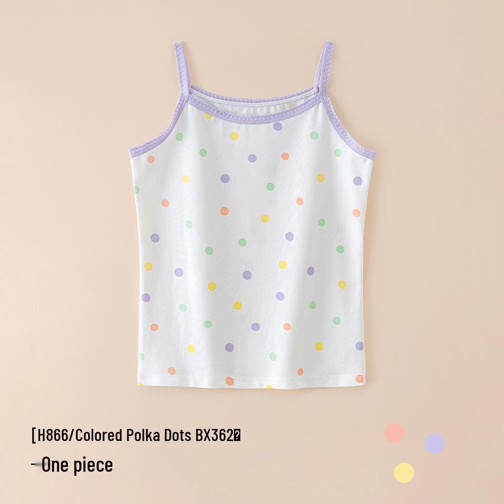 A-Class Summer Pure Cotton Antibacterial Tank Top for Girls and Infants