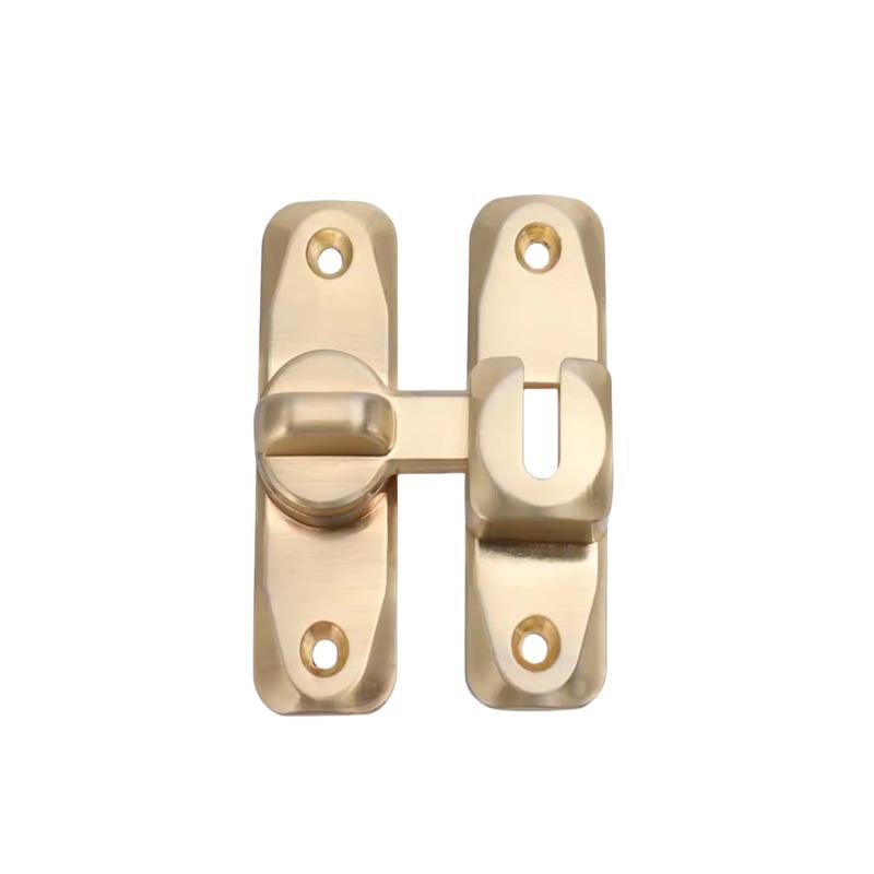 Thickened Alloy Door Latch - Hasp Anti-Theft Bathroom Lock with No-Punch Bolt