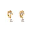 Water Drop Zirconia Earrings Inlaid with Rhinestones for Women, High-End Luxury Jewelry