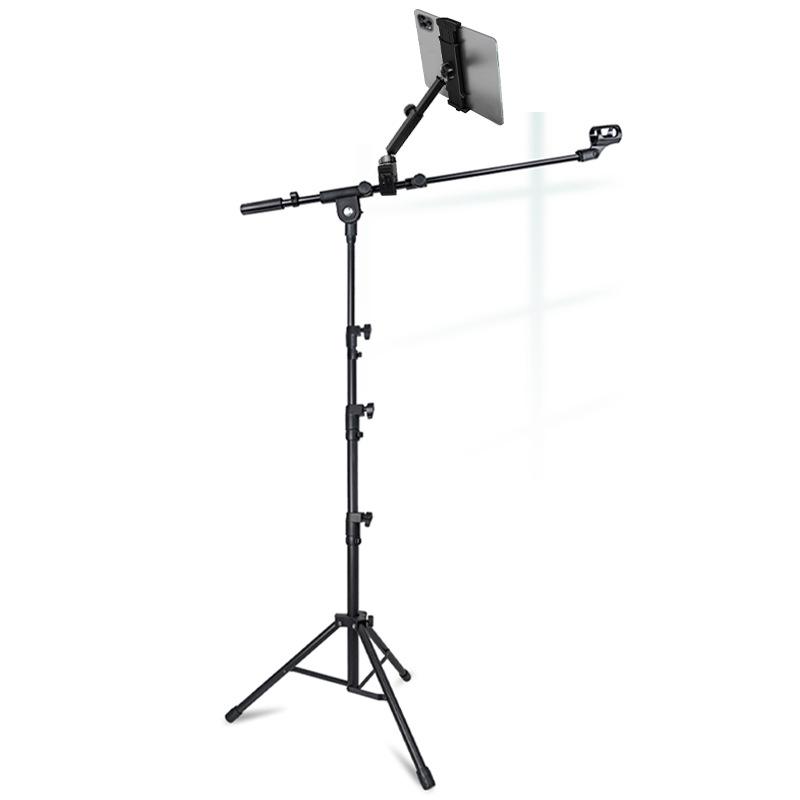 Adjustable Floor-Standing Tripod Microphone Stand for Outdoor and Indoor Use