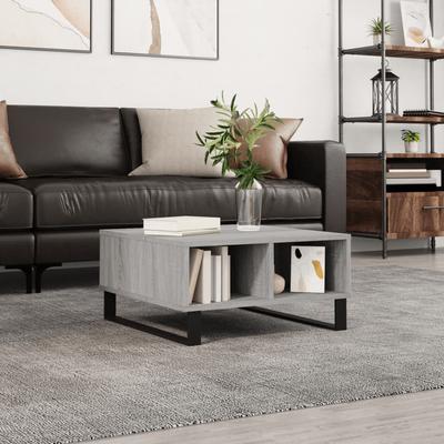 Vidaxl Coffee Table, Grey Sonoma Oak, 60X60X30 Cm
