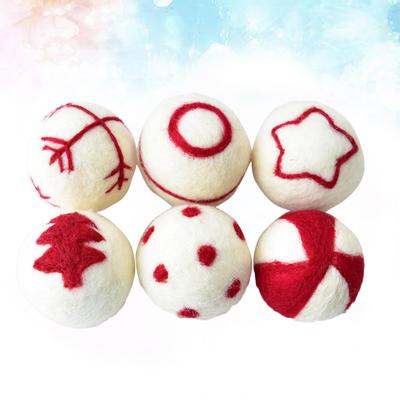 6 Pièces Pendentifs Suspendus Boule de Laine de Noël Légers Décor Arbre de Noël Ornements Suspendus Décorations de Fête à Domicile