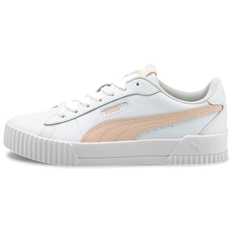 (WMNS) PUMA Carina Crew White/Orange Women s 374903-03 EU 35.5