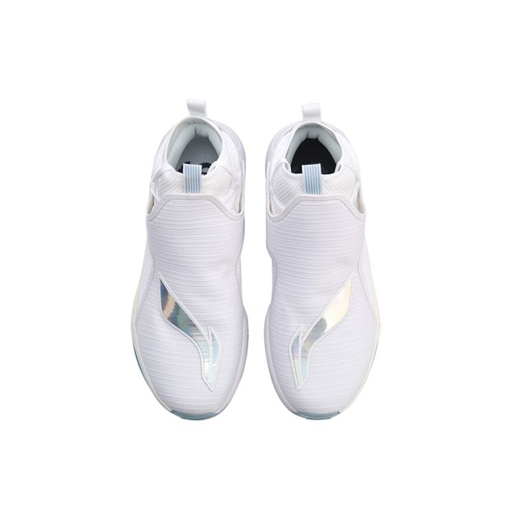 Li Ning Yu Shuai 12 Comfortable Versatile Non-Slip Lightweight High-Top Basketball Shoes Men sneaker White ABAN049-3