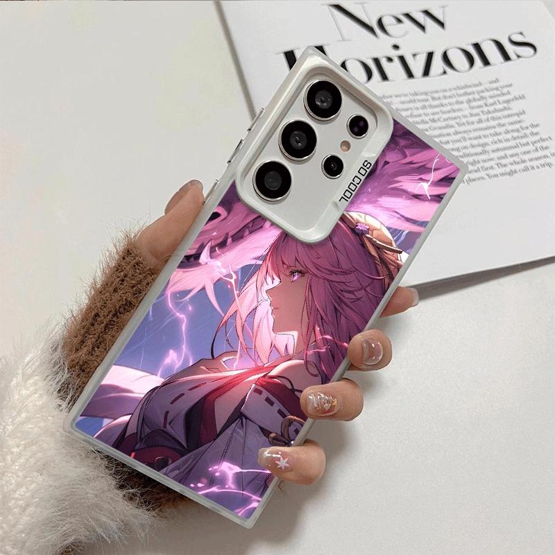Genshin Impact Yae Miko Soft Phone Case for Samsung Galaxy S24 S25 FE S26 Edge S23 Ultra S22 Plus S21 + Shockproof Cover Back Sh