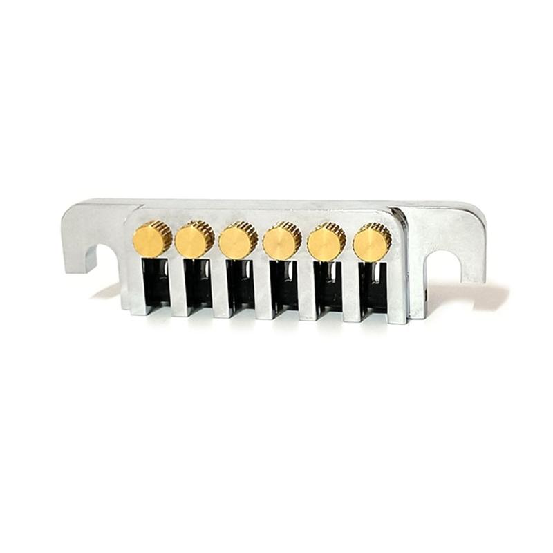 Guitar Bridges with Studs and Inserts Replacement 6 String Electric Guitar Bridge Vintage 6 Style Stopbar Tailpiece