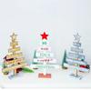 New Christmas Mini Wooden Merry Christmas Tree Home Desk Table Decor Pendants Xmas Tree Ornaments Christmas Decor Happy New Year