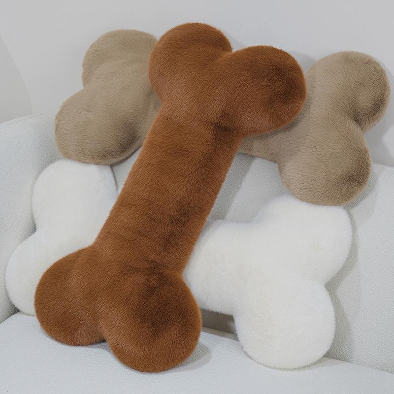 Creative Puppy Bone Pillow Plush Cat Toy Bone Doll Home Sofa Pillow Cushion Girl Ragdoll