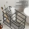 Rustproof Metal Toothbrush Holder Non-Slip Countertop Storage Rack  Kitchen
