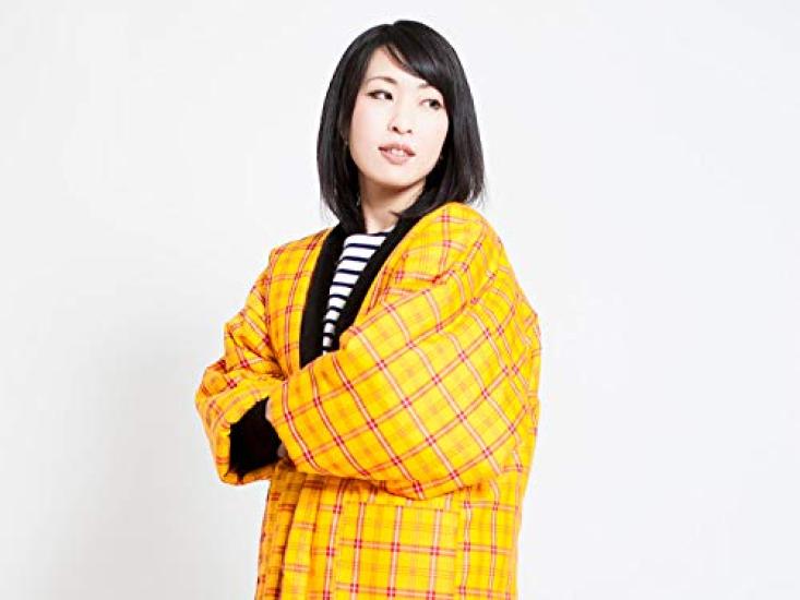 Tayutaf Hanten Hanten Made In One Size Fits Gift for Respect for the Aged Cold Weather and Stylish Yellow X Women's Kurume-woven (Haften), Japan,