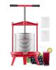 VEVOR Presse à fruits et vin 3,69 Gal/14 L, Panier en acier inoxydable avec traverse et structure triangulaire, Extracteur de jus manuel