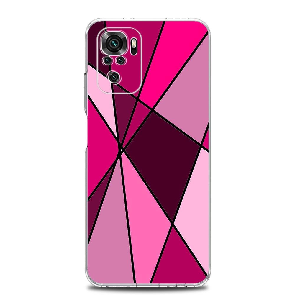 Phone Case For Xiaomi Redmi Note 15 14 13 12 4G 10 11 Pro Plus 5G 14C 13C 12C 10C Soft TPU Cover Color Geometry Marble