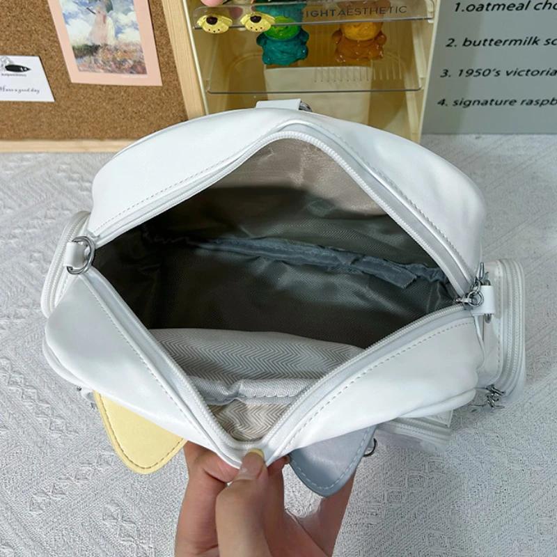Damen Mode Rucksäcke Koreanisch Japan Kawaii Katze Ita Tasche PU Niedliche Mädchen Transparente Tasche Ästhetisch Schulter Umhängetaschen