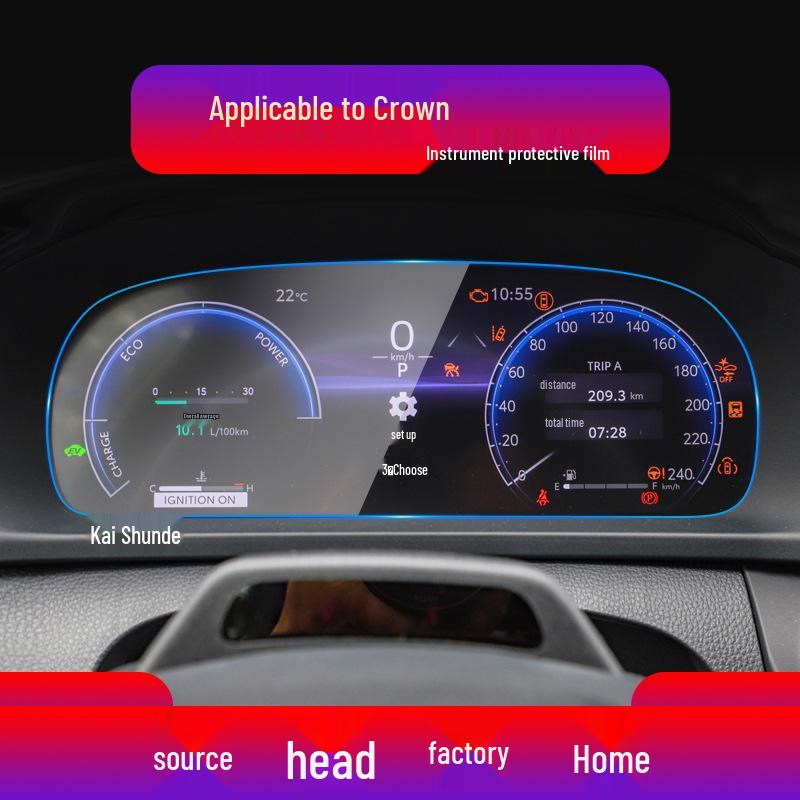 Toyota Crown, Highlander, Venza Center Console Navigation Tempered Film Protective Screen - Compatible with 24 Models.