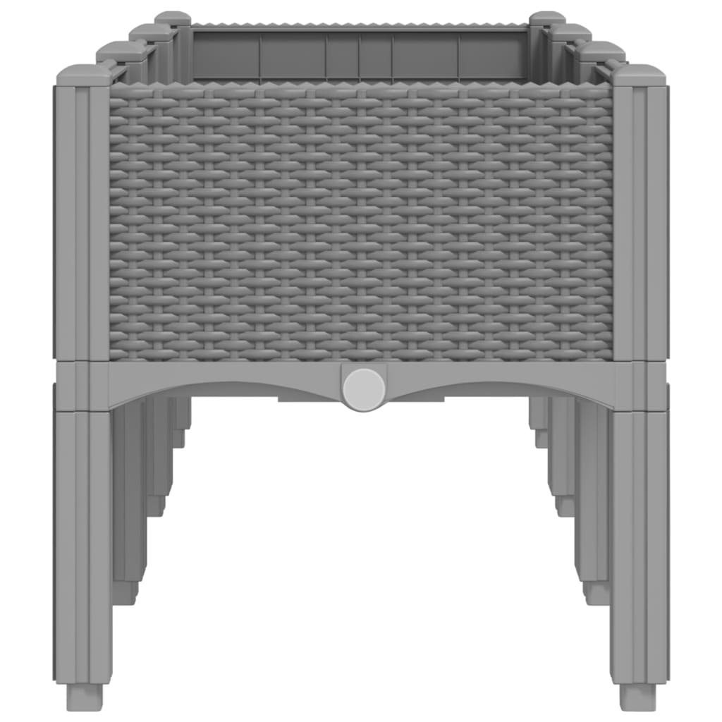 Planter with Legs Light Grey 120 x 40 x 42 cm PP