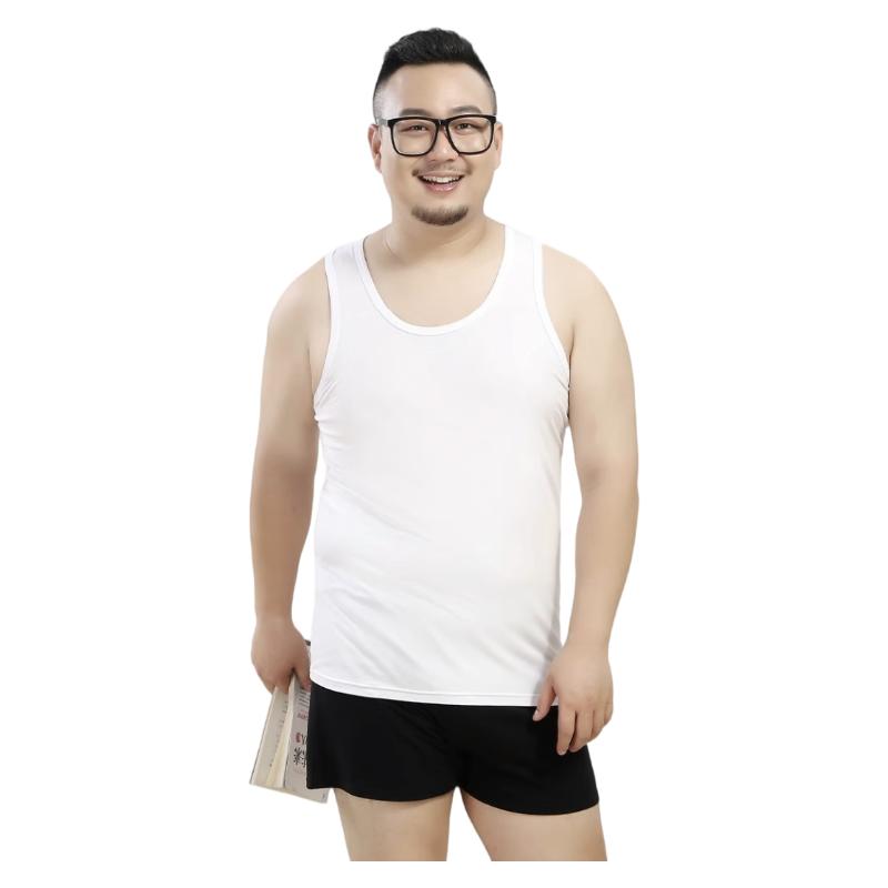 Hengyuanxiang Enlarged Cotton Undershirt for Men Loose-Fitting Extra Large Size Athletic Tank Top