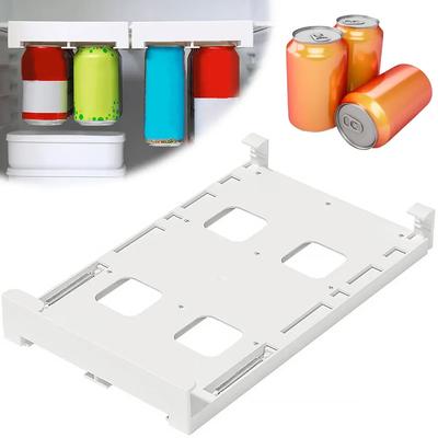 Can Beer Organizer Rack Refrigerator Hanging Slide Under Shelf for Soda Can Durable Kitchen Fridge Double-row Storage Holder2024
